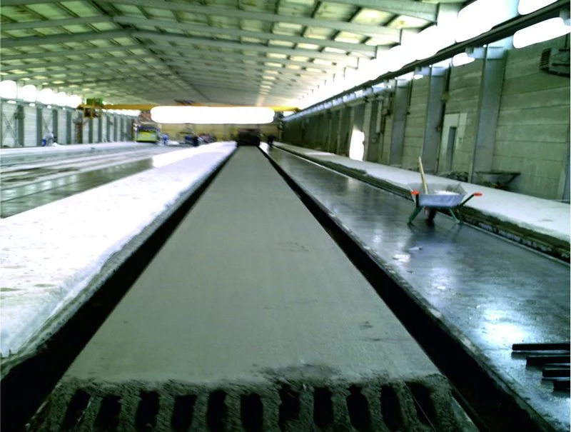 Aushärtung Spannbeton-Hohlplatten