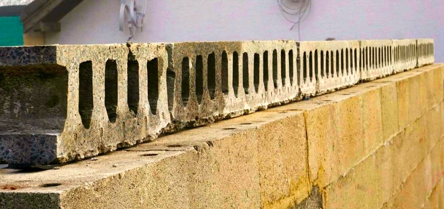 Garagendecke seitliche Ansicht – Betonfertigteildecke auf Garage