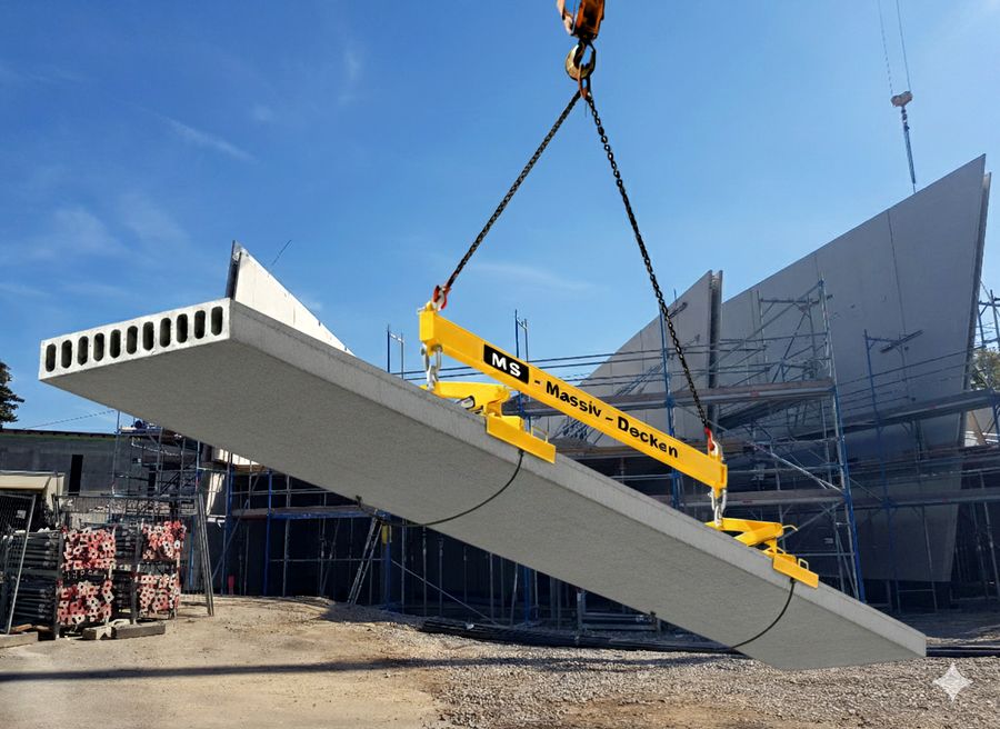Spannbeton-Hohlplatte im Detail – Hohlkammern im Querschnitt sichtbar