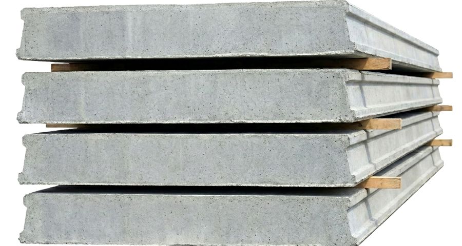 MS-Vollbetonplatte VMD – Querschnitt Massivdecke ohne Hohlkammern