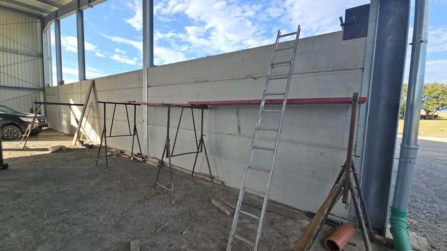 Betonwand aus MS-Spannbetonplatten – Wandanwendung Außenbereich