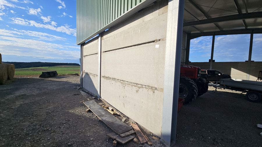 MS-Spannbetonplatten als Wandverkleidung im Industriebau