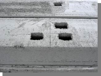 Aussparung in Spannbeton-Hohlplatte – werksseitig für Installationen vorbereitet