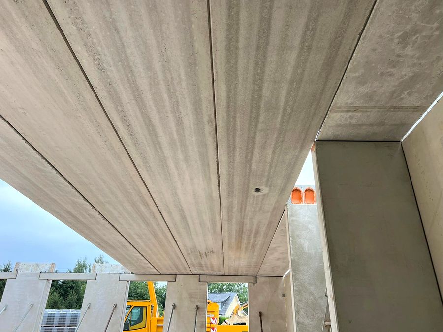 Ebene Untersicht MS-Spannbetondecke – kein Verputzen notwendig