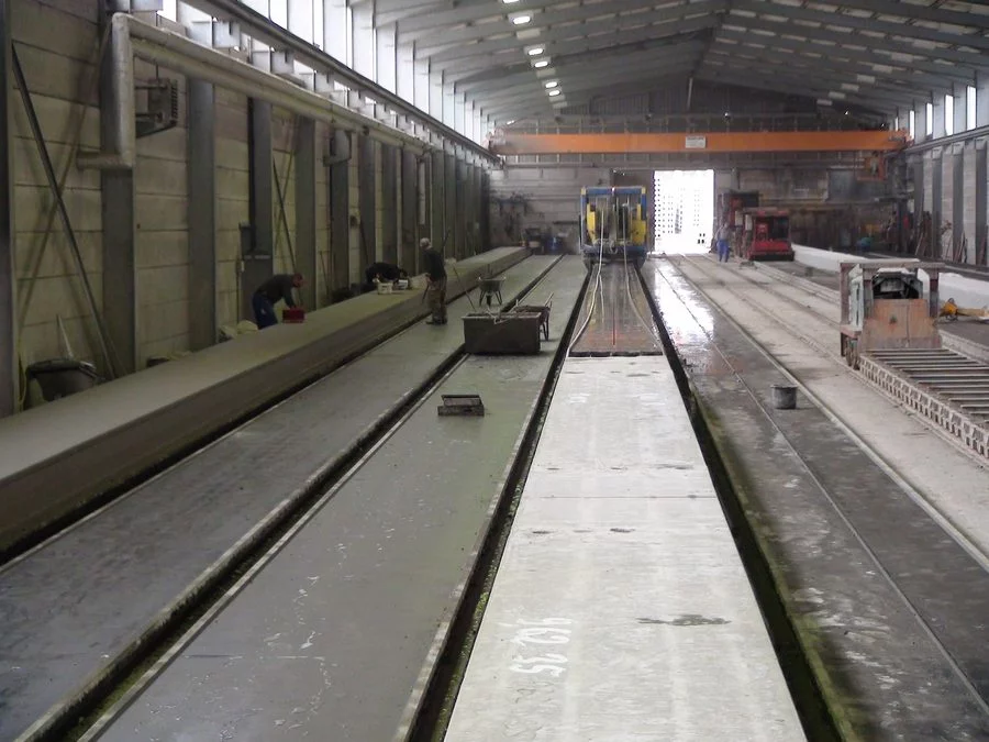 Vorfertigung Spannbeton-Hohlplatten
